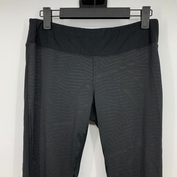 Avia Leggings Black Pull On Activewear Athletic Mid Rise Pattern - Picture 2 of 8